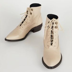 Intentionally Blank West Ankle Boots Clouds Cream Beige